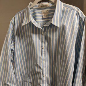 Women's LL Bean Spring/Summer striped button down, Size XL